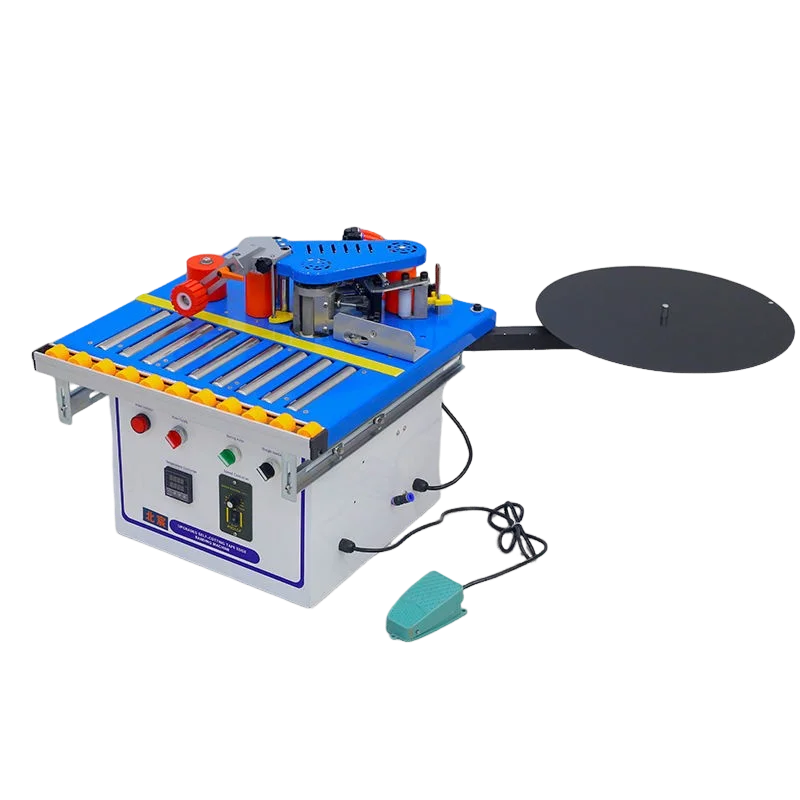 Small Automatic Edge Banding Machine 50mm Banding Width Straight and Curved Edge for PVC ABS Wood Veneer