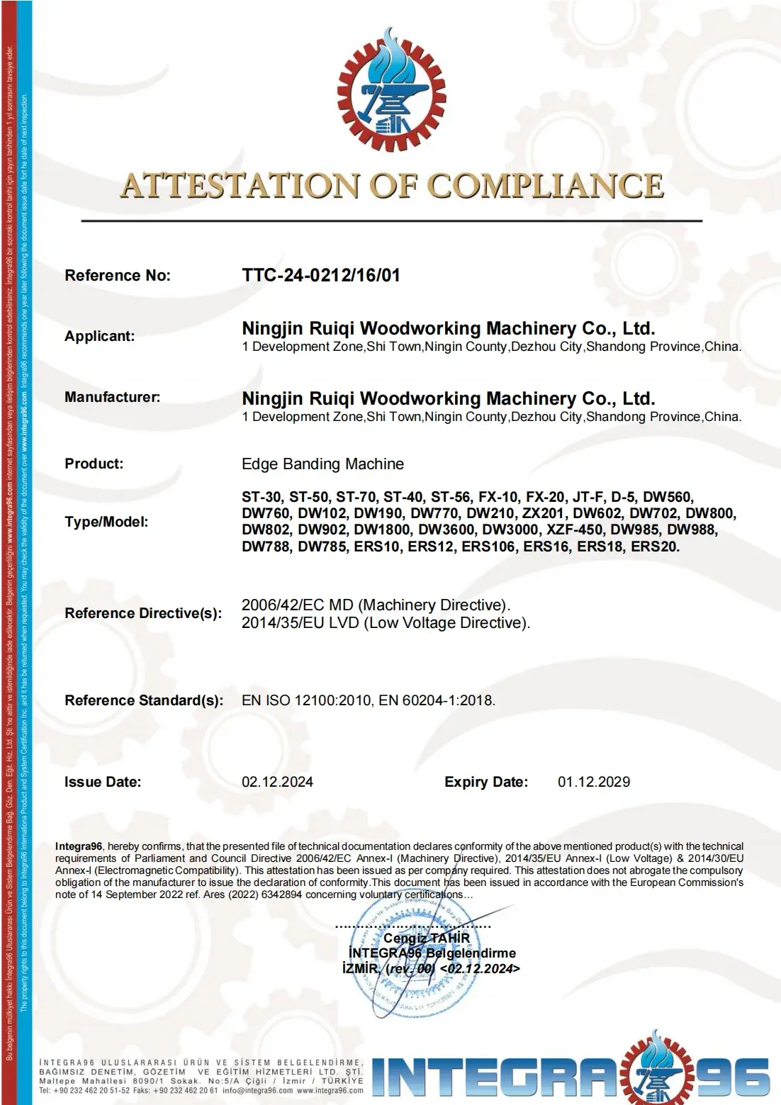 CE Certificate